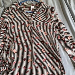 Long sleeve butterfly blouse